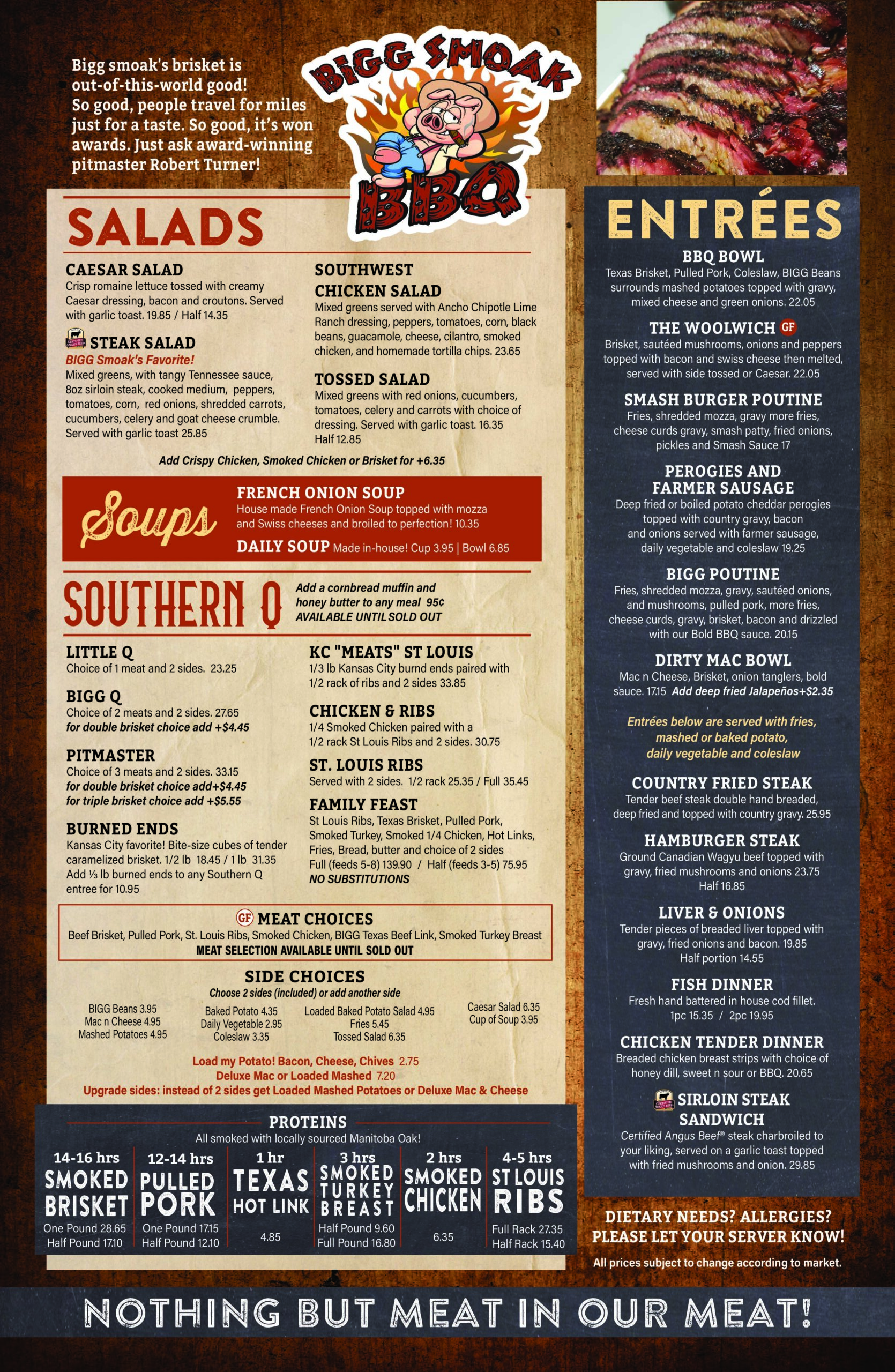 Bigg Smoak BBQ Menu